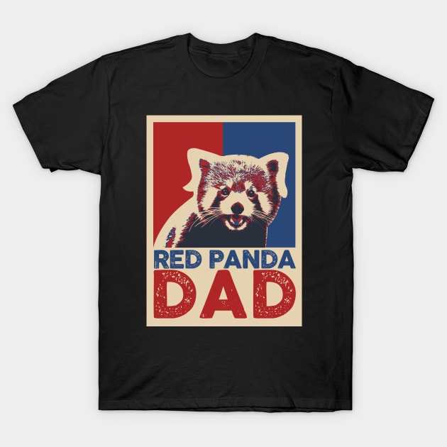 Red Panda Dad Pop Art Style T-Shirt by mia_me